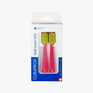 Travel Set spare brush head. Red. 2 pcs